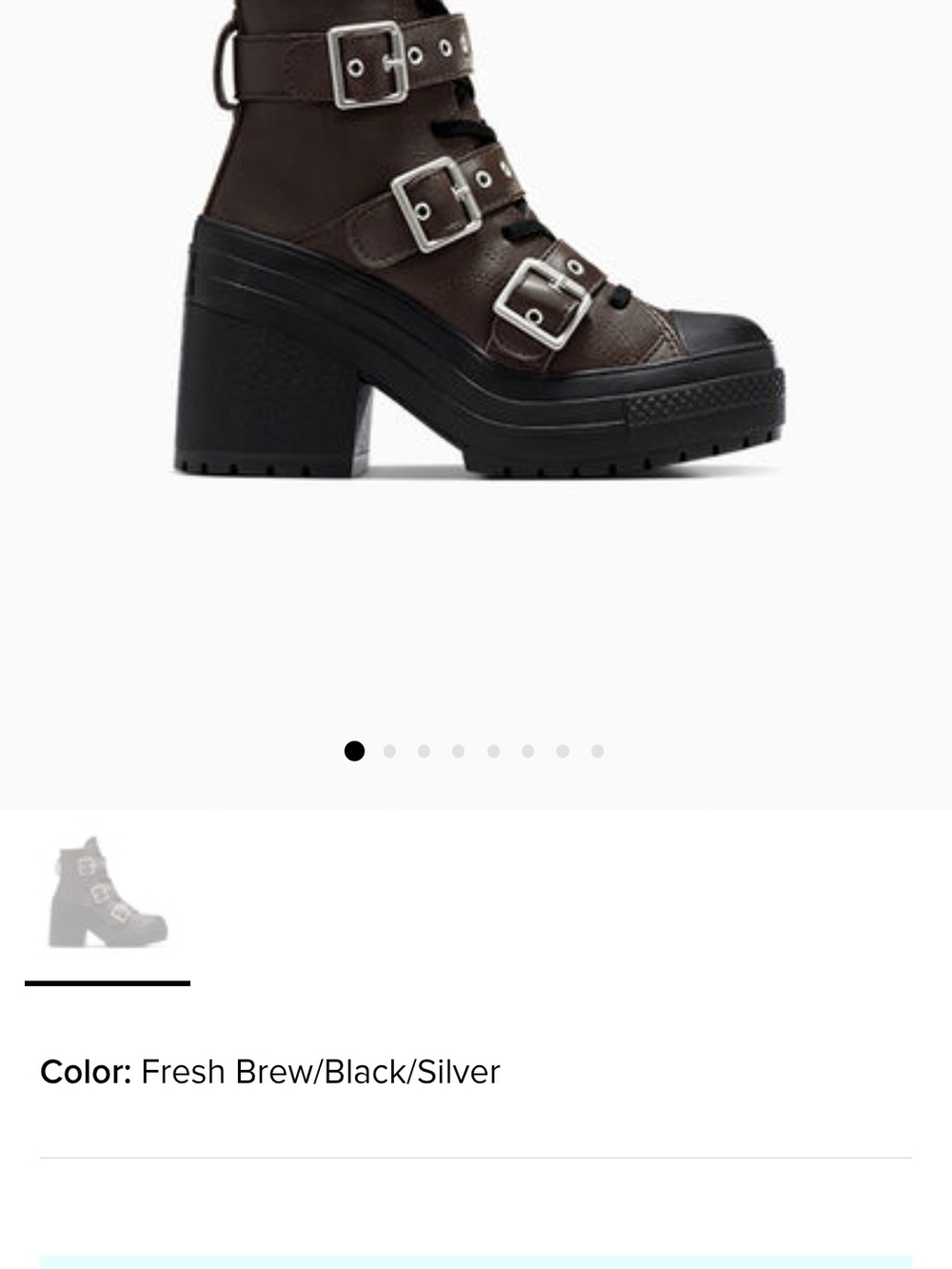 Converse Black Chunky Platform Lace-Up Ankle Boots - Picture 5 of 5